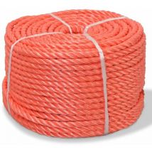 Rouleau de corde orange en nylon diamètre 10mm longueur 10m tressée cordon universelle