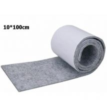 Rosemary - Rouleau de feutre adhésif pour fabrication de patins pour pieds de meubles protection du sol, rembourrage de meubles - 100 x 10 cm - Gris