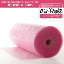 Enveloppebulle - Lot de 6 Rouleaux de film bulle d'air antistatique 100cm x 50m