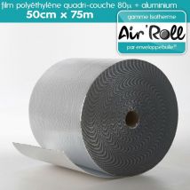 Lot de 20 Rouleaux de film bulle d'air isotherme 50cm x 75m