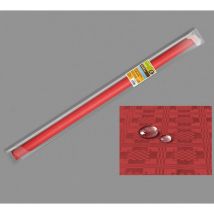 Rouleau de nappe imperméable rouge 5x1.2m - Papier-Polyéthylène