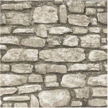 ICH - Rouleau De Papier Peint De Haute Qualité Texture Pierre 3d Beige 0,53 x 10m 2061-2