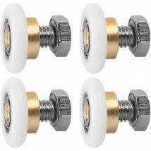 Rouleau De Porte Coulissante, 4 pcs Rouleaux De Douche, Coureurs De Douche, Rouleau Roulette Roue ​pour Porte de Douche Roulettes Coulissantes Porte