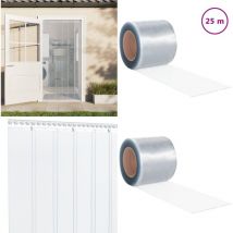 Rouleau de rideau en bande pvc 2 mm x 200 mm 25 m - Rideau Pvc - Rideau Transparent - Rideau Separation Pièce - Rideau Industriel - Rideau Magasin