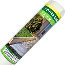 Rouleau Feutre géotextile - 1 x 10 m - 150g/m2 - Rouleau géotextile anti repousse - Paillage pour plante, Drainage, Gravier Unité