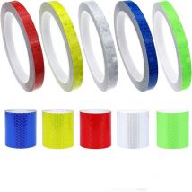 Rouleaux Bande Reflechissante Autocollante, Imperméable Ruban Réfléchissant pour Voiture Moto Vélo Casque Nuit Sécurité Marquage Routier(2 Tailles: 1
