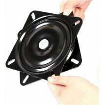 Roulement Carrée De Plateau Tournant, 15cm, Base Pivotant, pour Les Meubles Sofa TV Et Tabouret De Bar, Noir