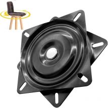 Roulement Carrée De Plateau Tournant, 16cm, Base Pivotant, pour Les Meubles Sofa tv Et Tabouret De Bar, Noir