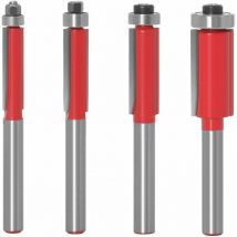 Roulement Routeur 6mm, Cutter à Queue de 6mm Menuiserie Outil, Woodworking Travail Bois Fraisage Carbure Cémenté Flush Trim Router Tige Fraise à