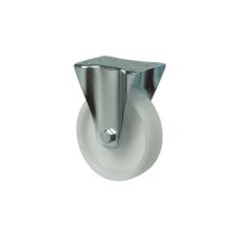 Roulette Fixe B10 D. De La Roue 58 Mm Cap. Charge 80 Kg Plastique Plaque L112xl54 Mm