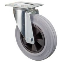 Roulette caoutchouc 160 mm ku