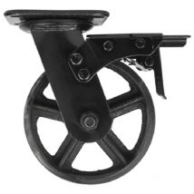 Roulette chariot avec frein mine'noir D.150 à platine pivotante, hauteur 195 mm
