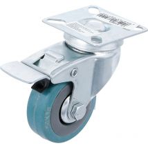 Bgs Do It Yourself - Roulette de direction avec frein caoutchouc avec soccle à visser ø 50 mm