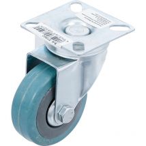 Bgs Do It Yourself - Roulette de direction caoutchouc avec soccle à visser ø 50 mm