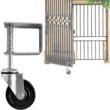 Roulette de porte, roue de porte robuste de 4 pouces à ressort, capacité de charge maximale de 220 lb