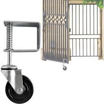 Roulette de porte, roue de porte robuste de 4 pouces à ressort, capacité de charge maximale de 220 lb