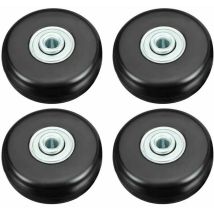 Roulette de Valise - Réparation de Bagage - Charge Lourd 50mm - Muette - Caoutchouc Universelle - Pivotante - Roue Rechange - Remplace Roulette 4PCS