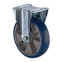Roulette fixe D.250mm Trgf.350kg plateau pu L135xL110mm Couleur Rl.bleu bs rolls