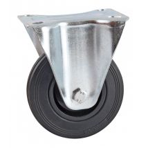 Tente - Roulette fixe à platine rectangulaire avl - Roue caoutchouc ø 50 - Charge 50 kg - 508819A