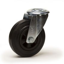 2gt Roues Et Roulettes - Roulette à oeil pivotante diamètre 200 mm roue caoutchouc noir - 205 Kg
