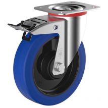 2gt Roues Et Roulettes - Roulette pivotante caoutchouc easyroll bleu diamètre 125 mm roulement à rouleaux - 200 Kg