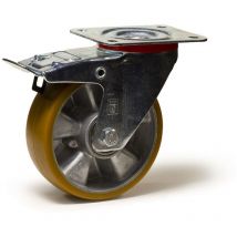 Roulette pivotante à frein diamètre 160 mm polyuréthane FORTHANE - 400Kg