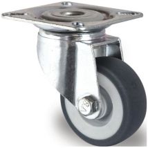 Promat - Roulette D.100mm gris Capacité.100kg avec plat