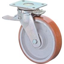 Bs Rollen Gmbh - Roulette pivotante de charge lourde ø de la roue 100 mm Capacité de charge 4 avec blocage polyuréthane coulé Longueur du