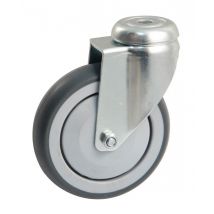 AVL - Roulette pivotante à platine ronde Roue caoutchouc ø 100 - Charge 100 kg - 550882O