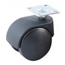 AVL - Roulette pivotante à platine rectangulaire Doubles roues nylon Ø40 - Charge 20 kg - 595019A
