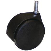 AVL - Roulette double galet noire diamètre 50mm tige filetée M8 595230A