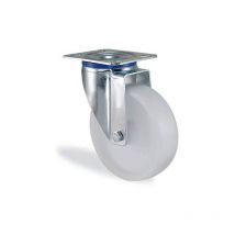 Roulette pivotante polypropylène blanc diamètre 80mm charge 100kg