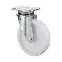 Roulette pivotante pour charge lourde B10 d. de la roue 150 mm cap. charge 600 kg plastique plaque L138xl110 mm