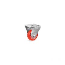 Roulette fixe diamètre 30 mm roue polyuréthane rouge - 30 Kg