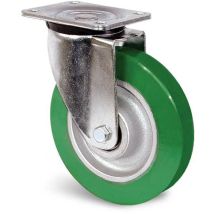 Roulette Polyuréthane Vert À Platine Pivotante 200mm 700kg - Guitel Hervieu - Up5ra200-242b
