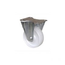 Roulette Port-roll platine fixe 75x60mm, diamètre 65mm, hauteur 86mm.