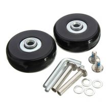 Roulette de réparation de valise - Roulette universelle en caoutchouc muette de 50mm pour valise, sac à dos et voyage - Charge lourde, lot de 2