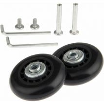 Roulette Valise,Roue à bagages, Essieux et Roulettes, Roulettes de Rechange avec Essieux à Roulement 54 x 18mm Valise Roues de Rechange Pour