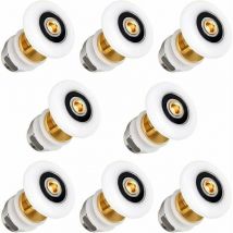 KZQ - Roulettes de Remplacement pour Porte de Douche - Lot de 8 Roulettes Coulissantes de 25mm - Convient aux Portes en Verre d'Épaisseur 4 à 6mm