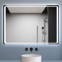 Modern led Illuminated Bathroom Mirror 1000 x 700 mm Motion Sensor + Demister Biubiubath