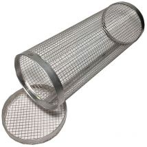 Tinor - Round bbq Grill Basket, Outdoor Camping Picnic Cookware bbq Accessories, Stainless Steel Round Mesh Basket, Barbecue Basket for Grilling