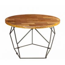 Verty Furniture - Round Coffee Table with Metal Base