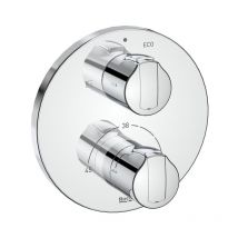 Round - Robinet thermostatique encastré bain/douche T-1000 Roca Couleur : Chrome