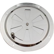 Jusch - Round ventilation grille, adjustable ventilation opening, stainless steel air inlet and outlet, 125 mm