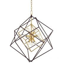 Roundout Pendente a 9 luci in ottone