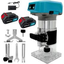 Teetok - Router, router trimmer senza fili, router compatto per rifinitura manuale senza spazzole per scanalature, rifiniture, 6 velocità, +2