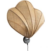 Fijalo - Rattan-muschel-wandleuchte E27/220–240 V, 60 X 15 X 60 Cm