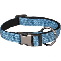 Flamingo - Collier Jannu bleu réglable de 30 à 45 cm 15 mm taille m pour chien