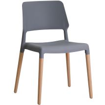 Netfurniture - Riva Chair Grey (Pack of 2)
