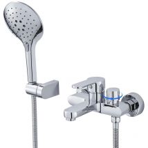 Rovogo - Badewannenarmatur mit 3-Funktionen Handbrause, Einhebel Wannenarmatur, Aufgerüstet Messing Drehbare Umstellung, Badewanne armatur mit